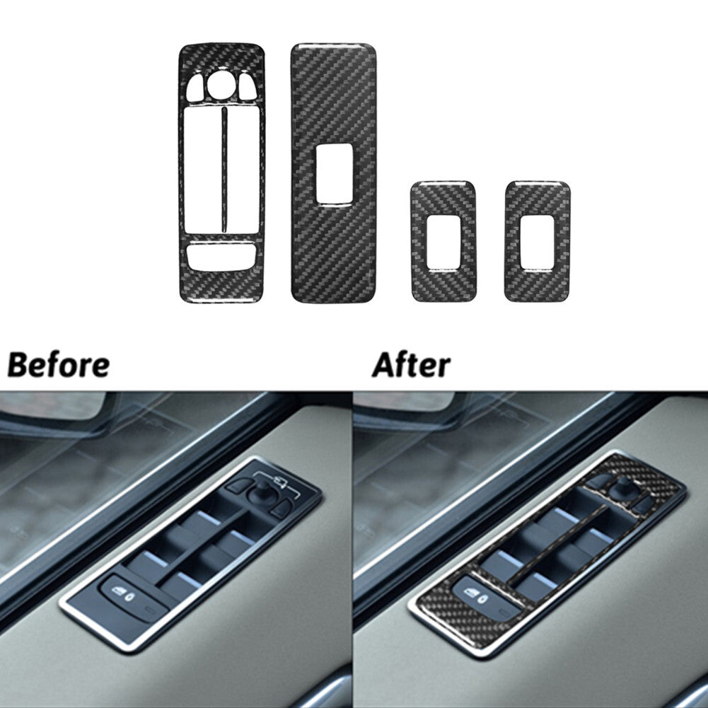 2x Red Carbon Fiber Dim Light Control Cover Trim for Subaru Forester 2009-2013 v