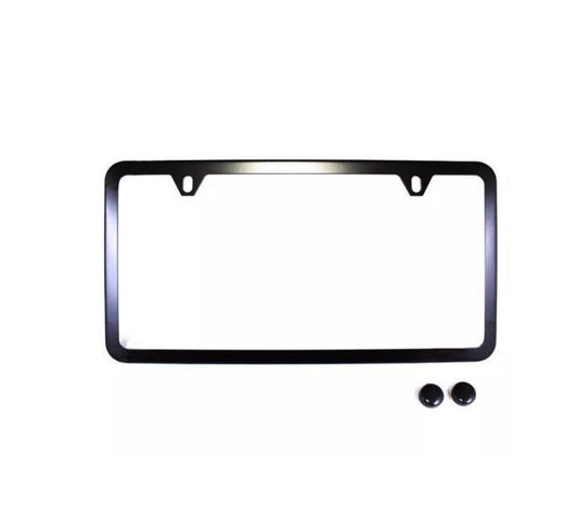 piece car license plate frame cover cap trunk 2 holes black for GMC