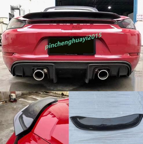 Carbon fiber rear spoiler for Porsche 718, 981, and 987 Boxter Cayman PD style