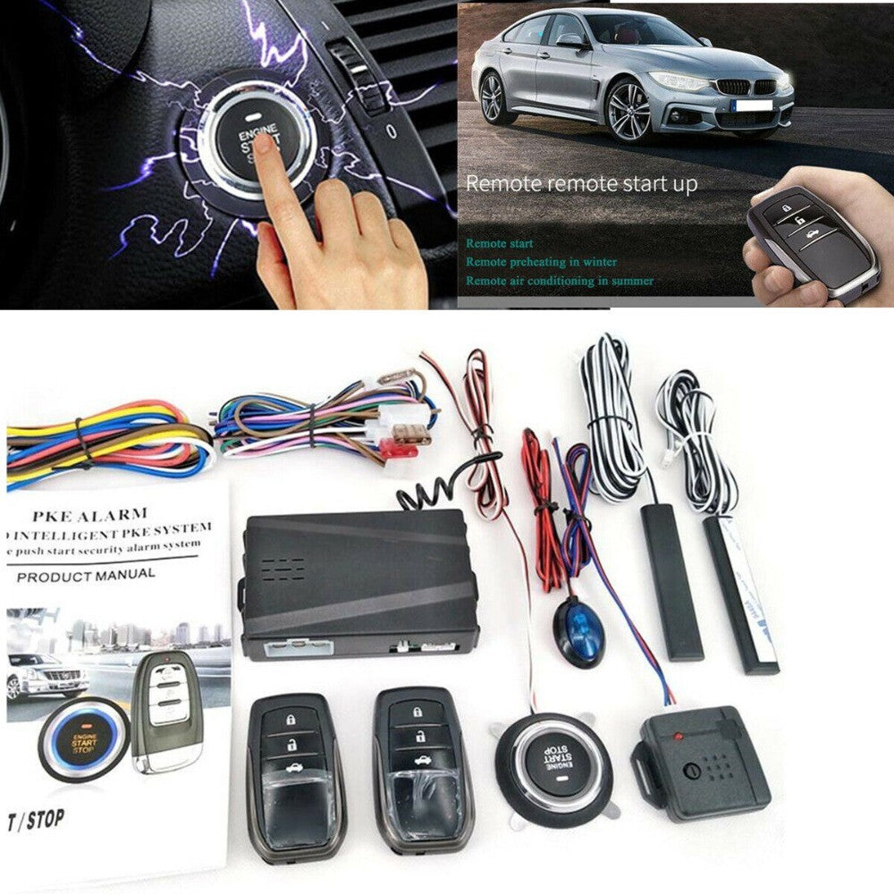 PKE Keyless Entry Car Push Start Button RFID Engine Starter Car Alarm Start/Stop n