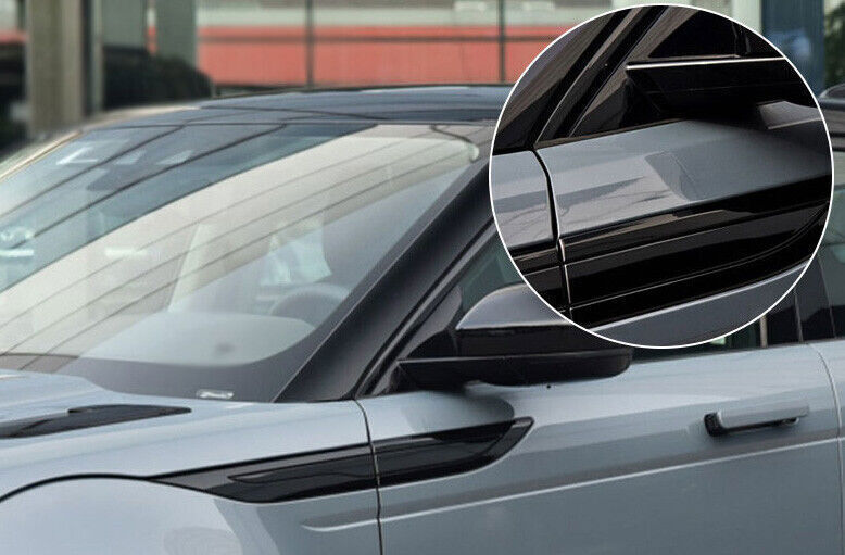 4X Glossy Black Side Vent Fender Flank Cover Trim for Range Rover Evoque 2020-25