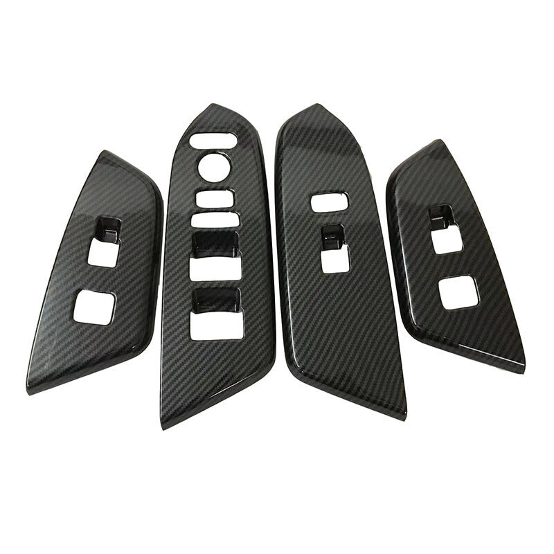 4x For 2017-2021 for Honda CRV Carbon Fiber Style Car Door Armrest Panel Trim Cover