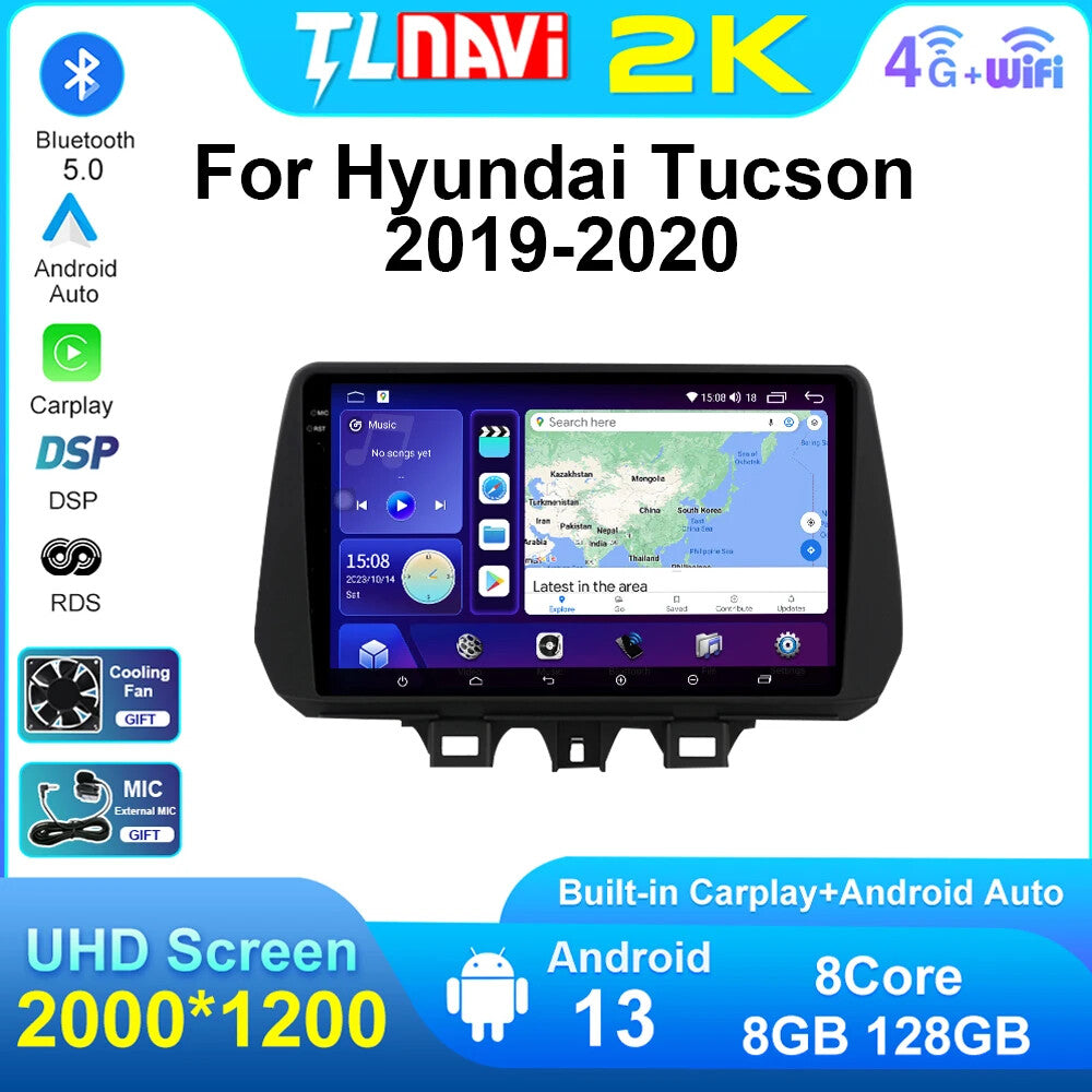 Android Car Radio Screen for Hyundai for Tucson 2019-2020 Carplay GPS Auto Player