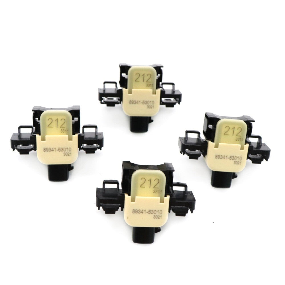 4 White 89341-53010-C0 Parking Sensors for Lexus ES350 ES300h 2013-15 PDC Backup v