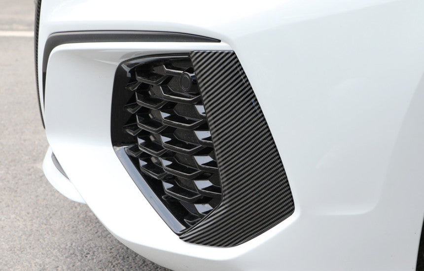 for Audi A3 22-2023 ABS Carbon Fiber Exterior Rear Fog Lamp Light Strip Trim 2X