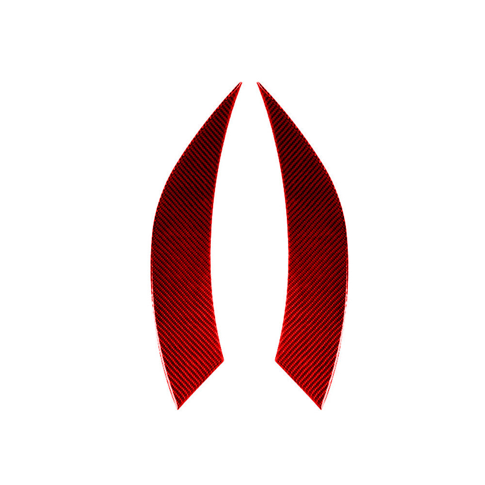Red Carbon Fiber Rear Taillight Eyebrow Cover Trim for Porsche Taycan 2019-2022