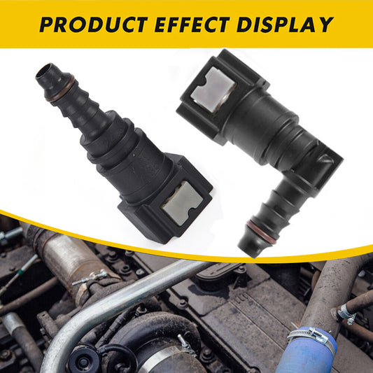 2 sets of 3/8 inch 9.49 mm SAE to 5/16 inch 8 mm nylon fuel line hose quick release connectors n