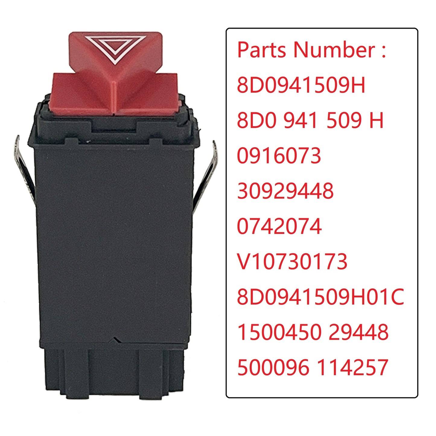 9 Pins 8D0941509H Emergency Hazard Warning Flasher Switch for Audi A3 A4 A6 C5