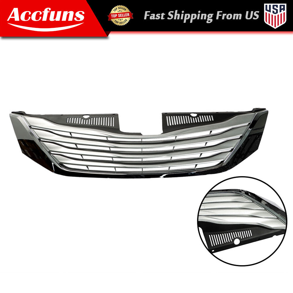 Grille bumper package for 2011-14 for Sienna for Mini with chrome black mesh plastic. n