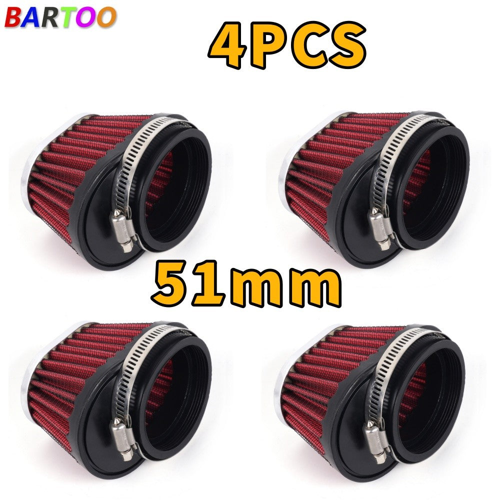 4Pcs Motorcycle High Flow Air Filter 51mm For Motocross Scooter Air Pods Cleaner Q