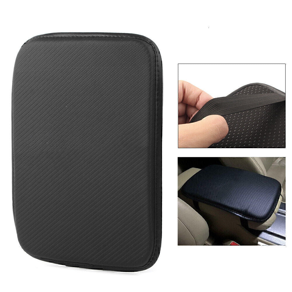 Center Console Armrest Cushion Mat Cover Fit for CADILLAC Embroidery Carbon Fiber Q