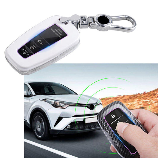 Car Remote Key Fob Case Fit for Toyota for Camry for Corolla C-HR CHR Prado RAV4 Prius White Q