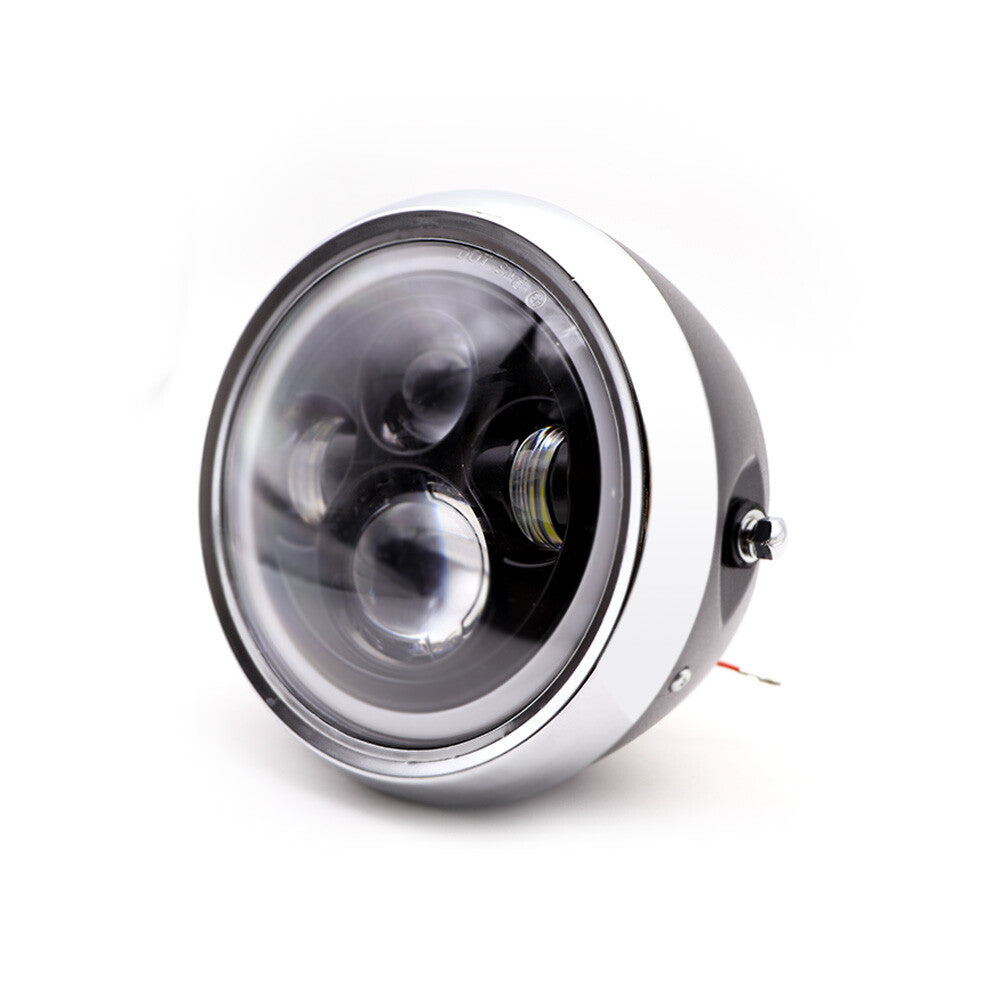 7LED Round Headlight With Angel Eye Light for Honda CB400 CB500 Cafe Racer Q