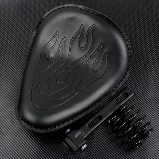 Black Flame Solo Driver for Seat w/ 3 Spring Mounting Kit Fit For Bobber Chopper