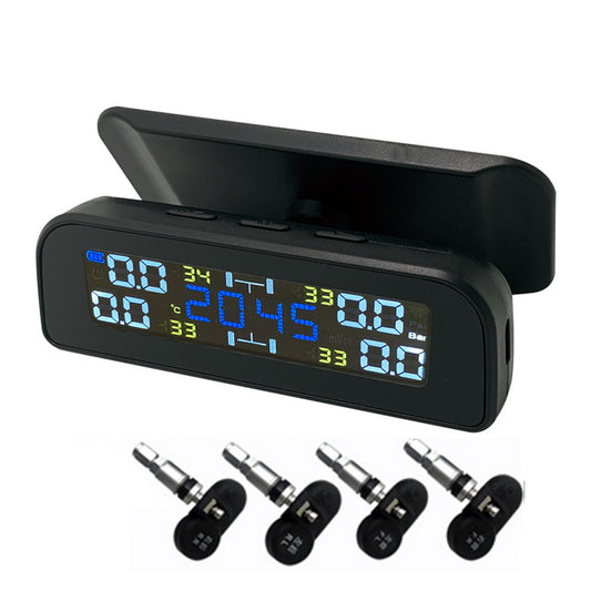 Wireless TPMS Tire Pressure Monitor System 4 Interior Sensors For RV Truck car