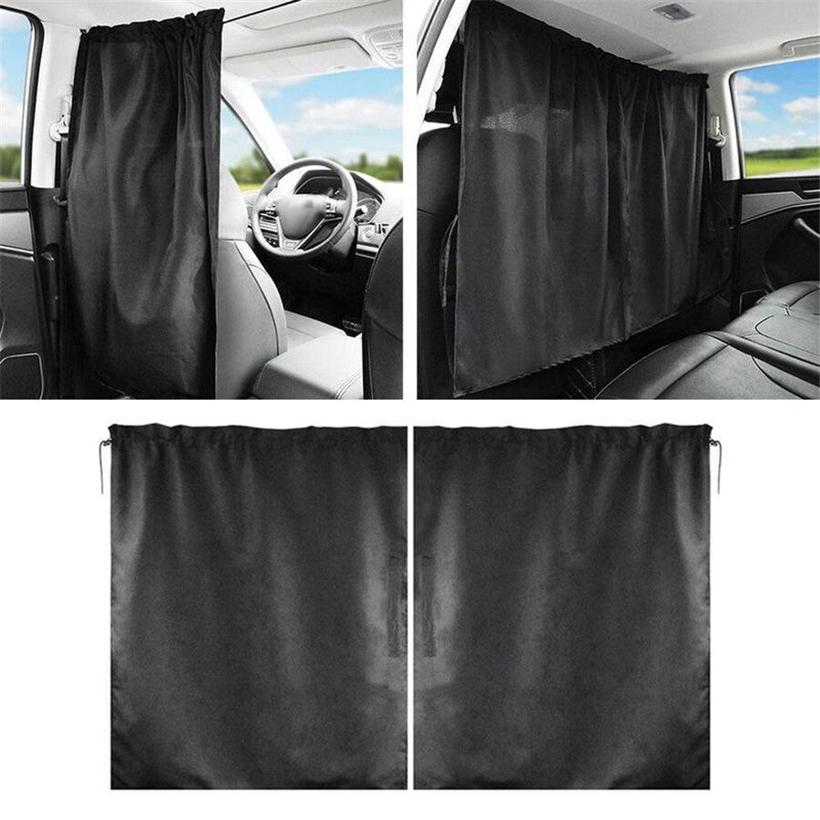 2pcs Car Divider Curtains/Sun Shades Window Covers For Privacy Travel Nap