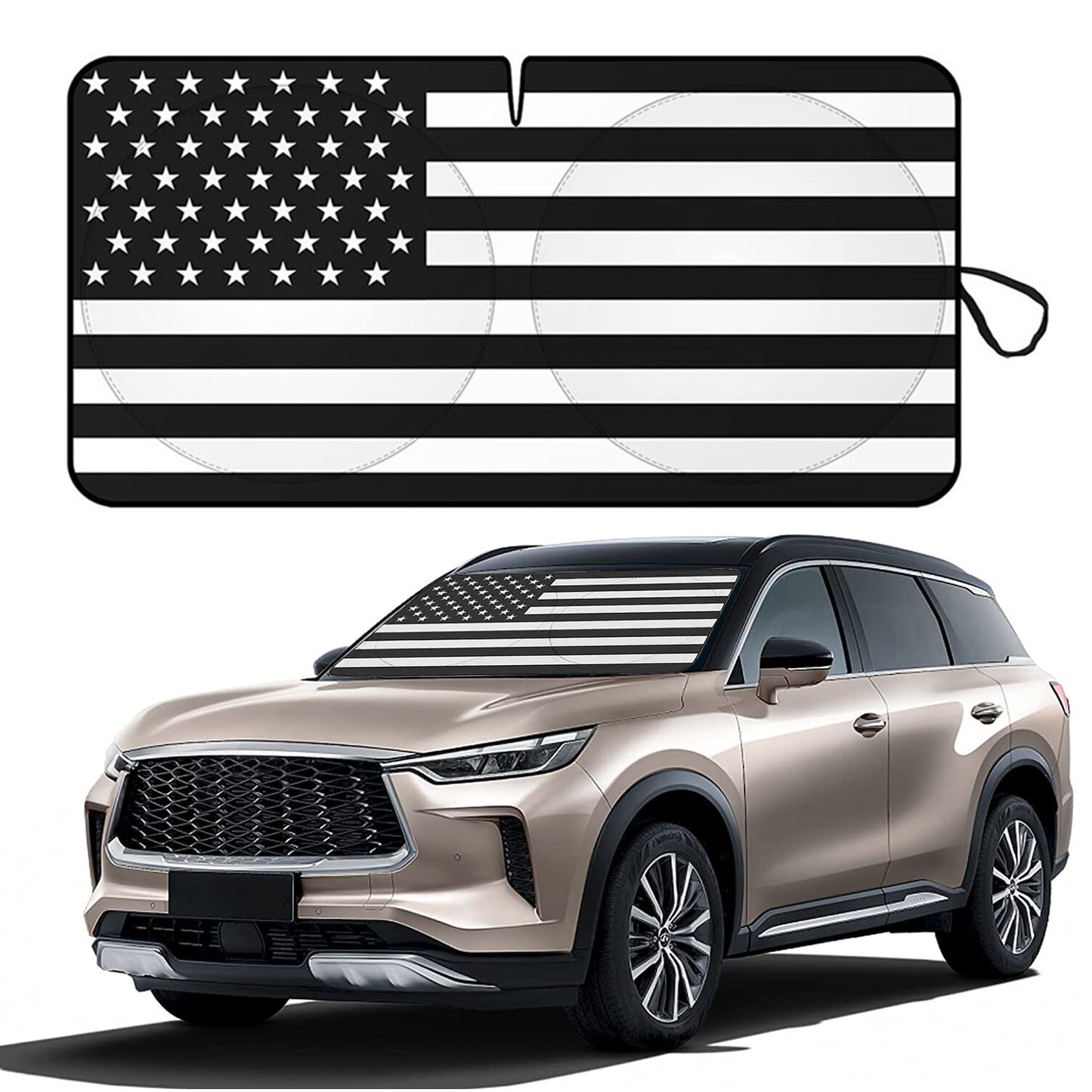 for Kia Accessories Car Windshield Sunshade US American Flag Sun Shield Cover