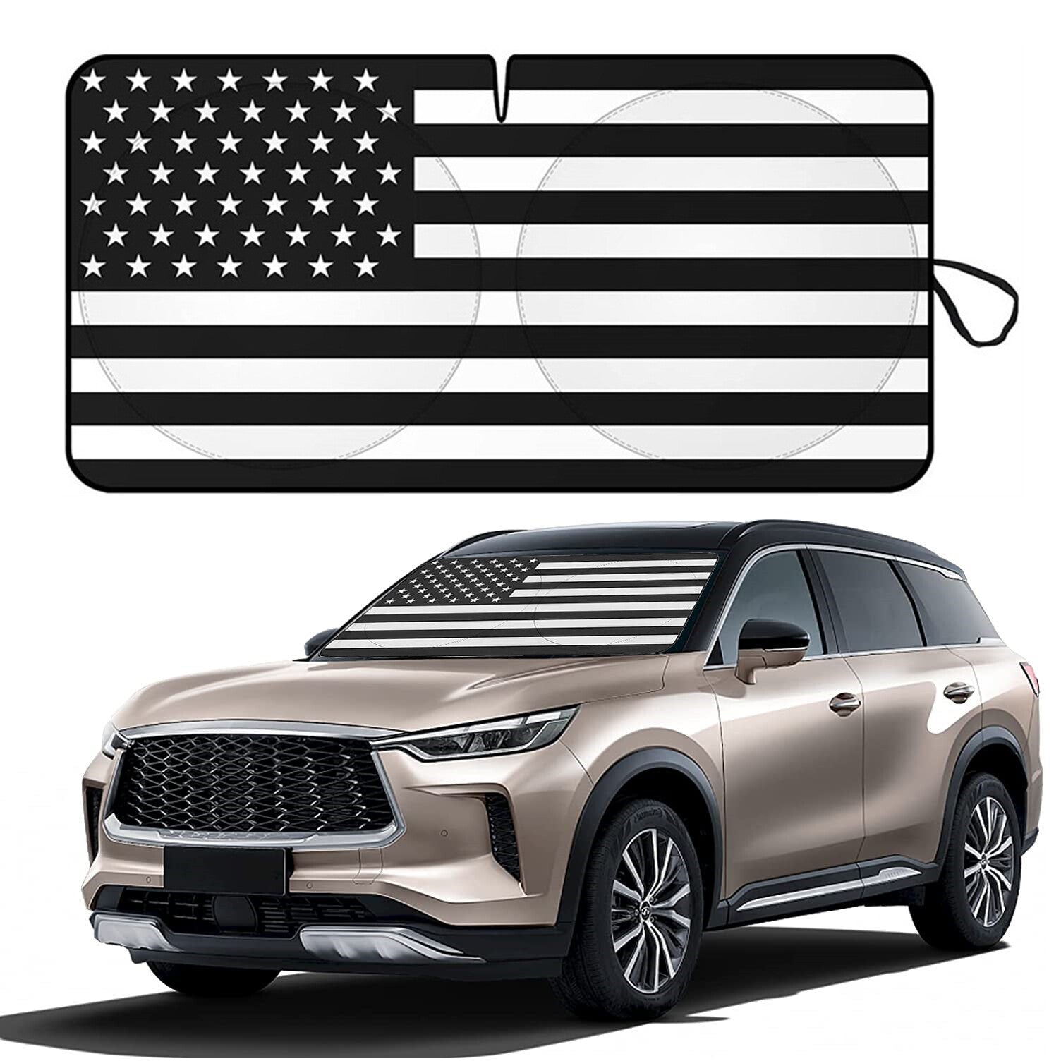 for Kia Accessories Car Windshield Sunshade US American Flag Sun Shield Cover