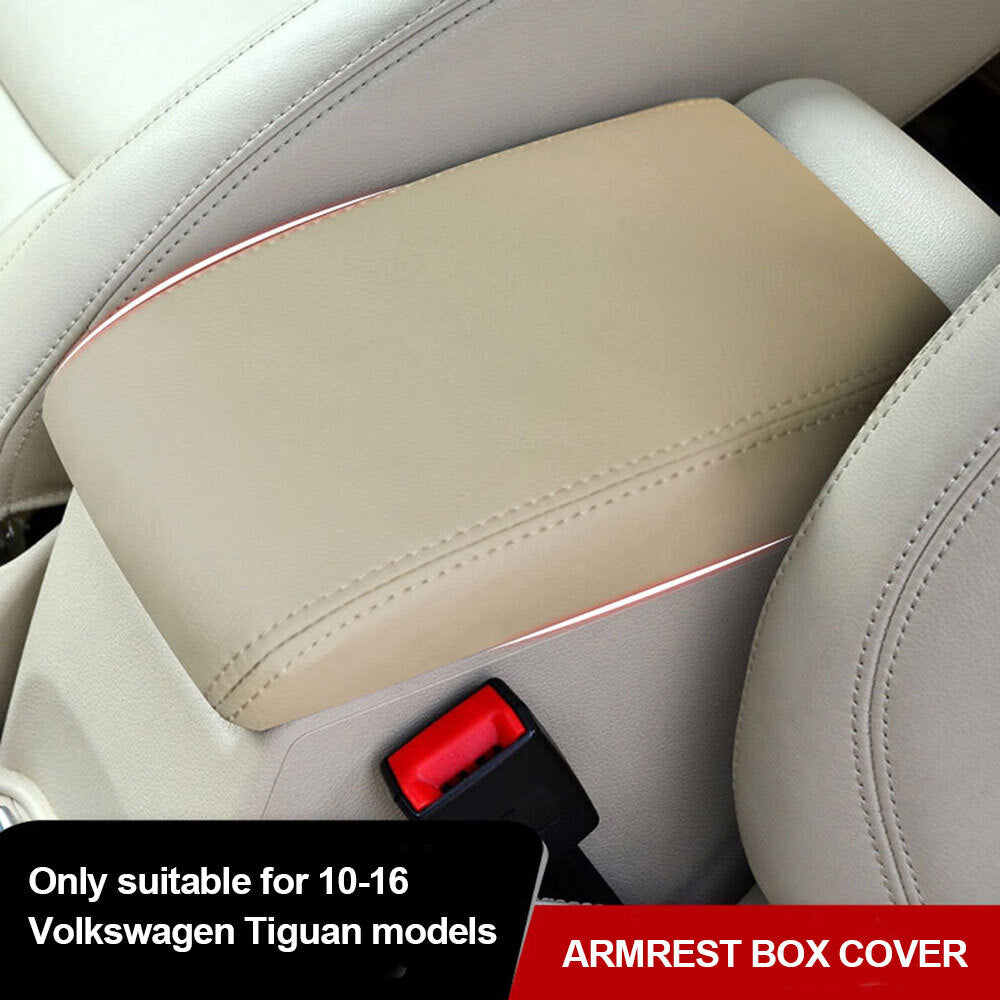 Beige armrest box protective cover for 2010-2016 for Tiguan MK1 - n