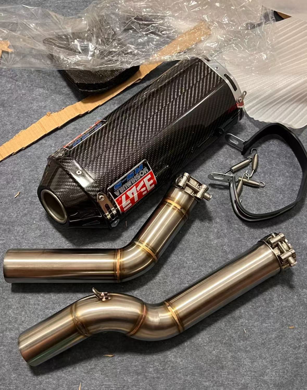 carbon fiber exhaust manifold for Honda CBR600RR 2005-2023 F5 F5. 51mm muffler pipe.