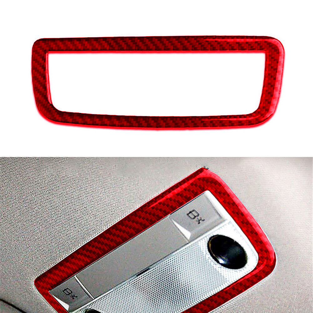 for Mercedes-Benz C-Class W204 Red Carbon Fiber Rear Ceiling Light Trim