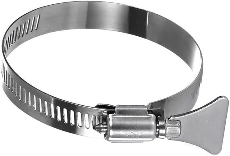 5-inch hose clamp, heavy-duty thumb screw hose clamp, worm gear clamp, adjustable 6-piece set.