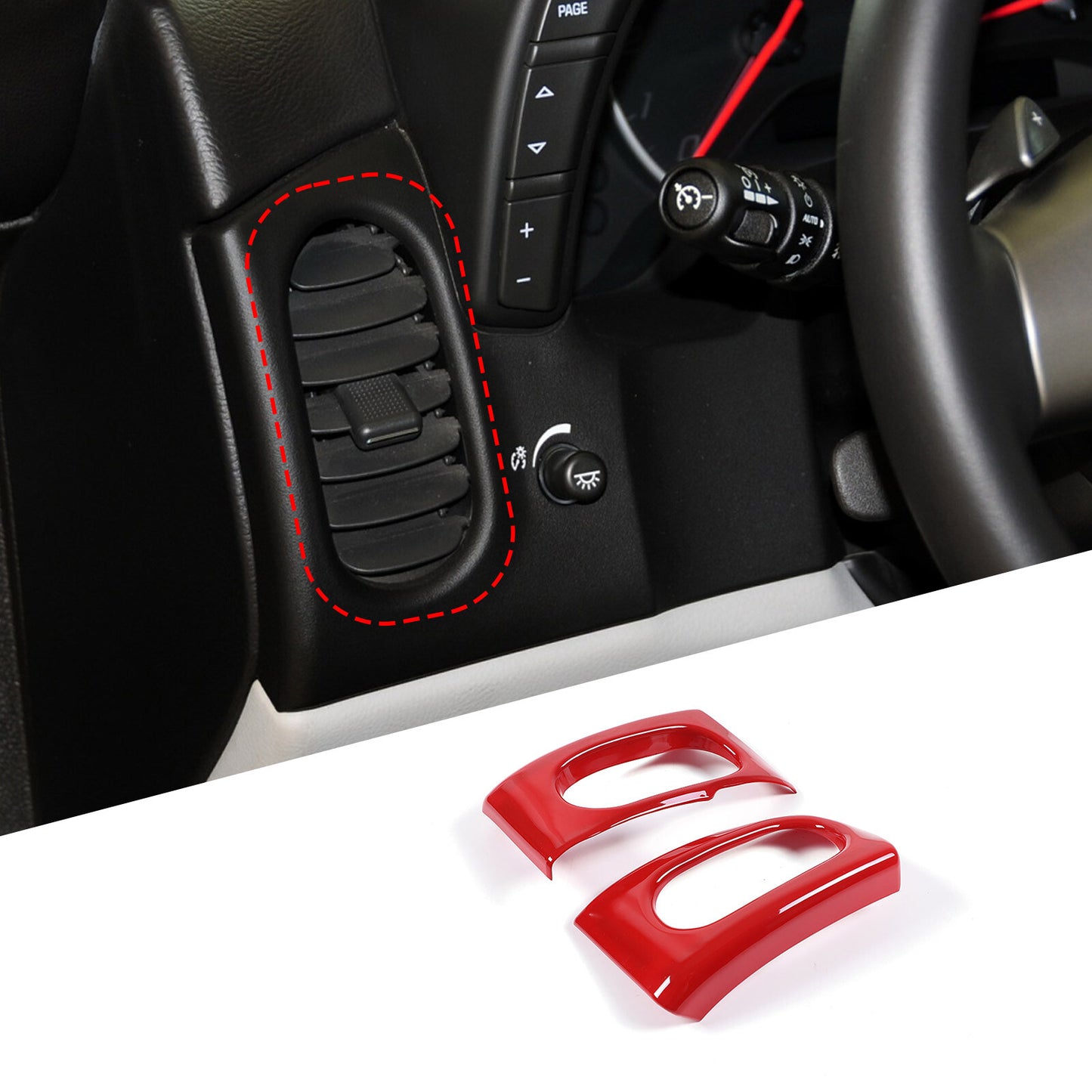 ABS carbon fiber waterfall speaker upper decorative cover suitable for Corvette C8 2020-2023- v