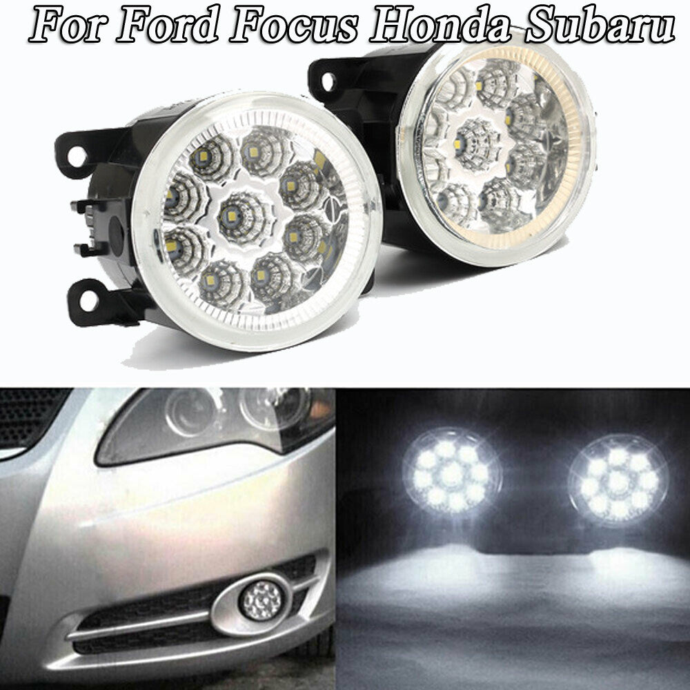 Pair of front fog lights and driving light LED bulbs for Ford right and left accessories