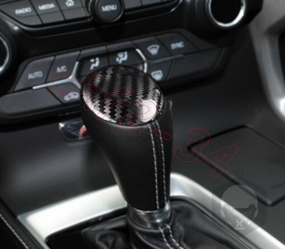 Dry Carbon Central Console Gear Shift Knob Trim for Chevrolet for Corvette C7 14-19