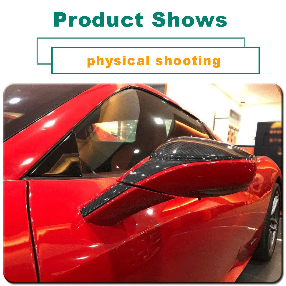 Fit for Ferrari 458 2Door 2011-2016 Real Carbon Side Mirror Cover Caps Add on