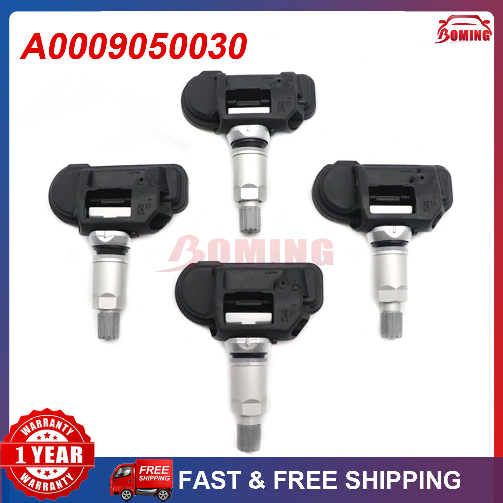 4-piece new Tire Pressure Sensor (TPMS) a0009050030, suitable for Mercedes-Benz W204, W205, and C204.
