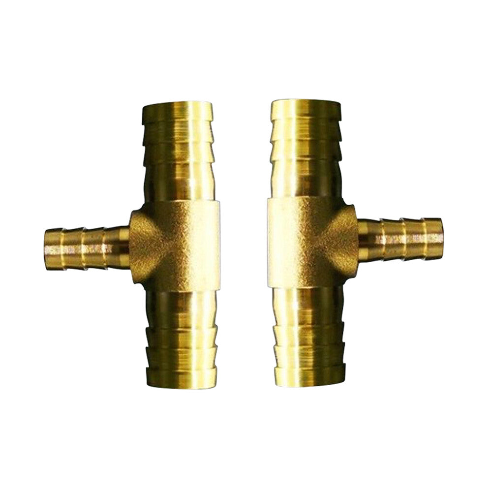 2 Tee 3-Way Hose Barb Brass Fitting Fuel Connector 5/8 3/8 5/8 16mm-10mm-16mm Q