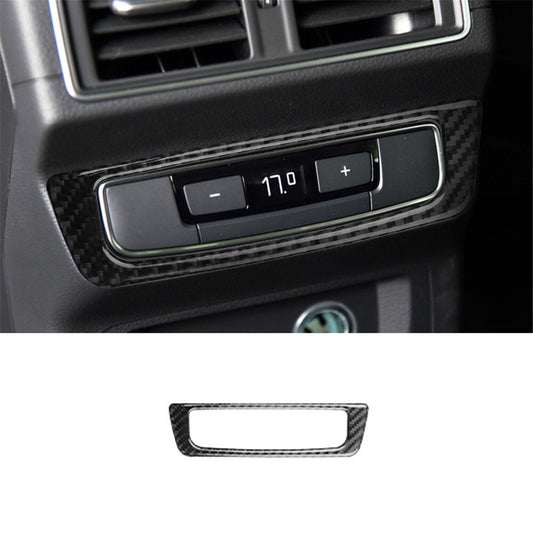 for Audi Q5 2018-2021 Carbon Fiber Interior Rear Climate Console Cover Trim