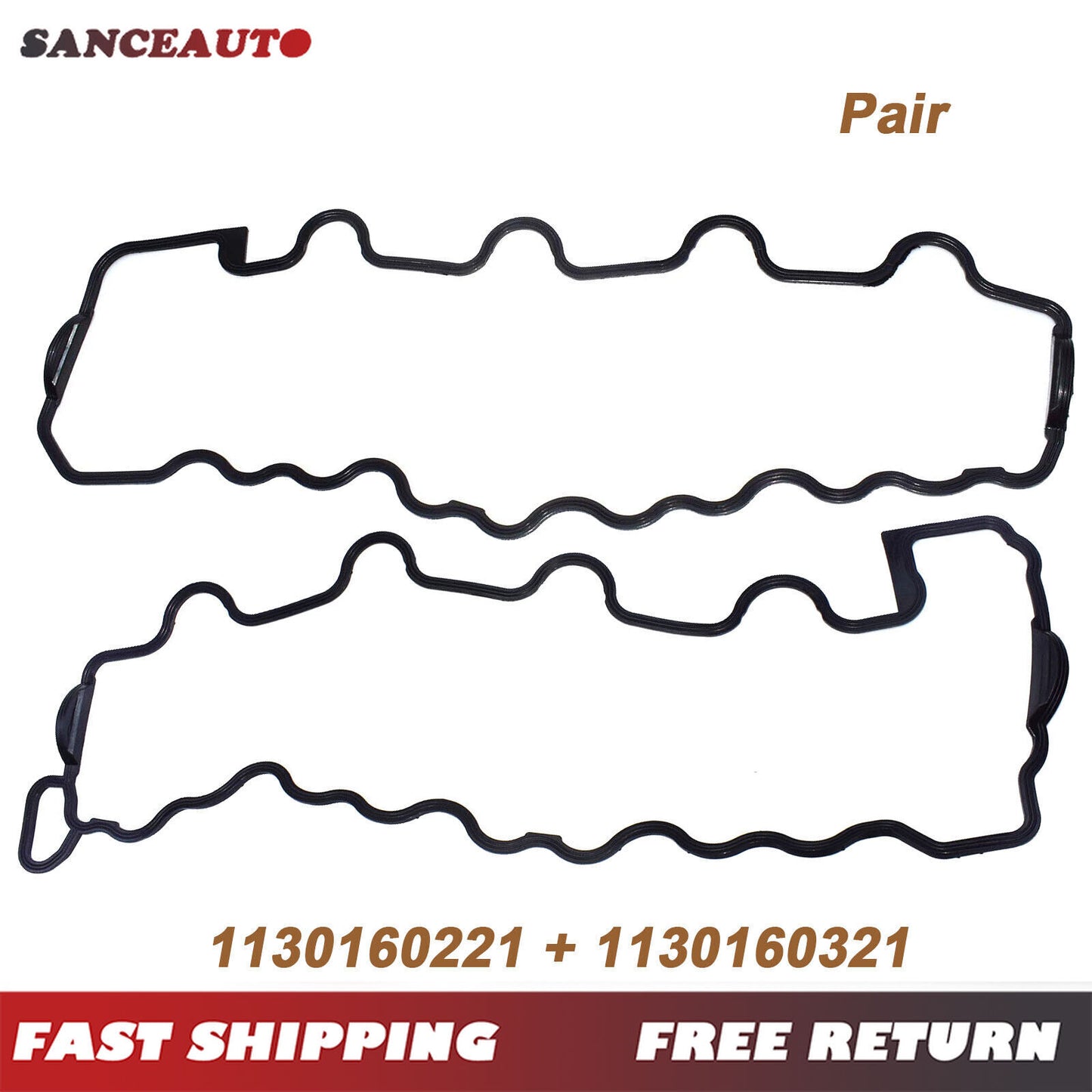 New valve cover gasket kit for Mercedes 8-cylinder engines 1130160221, 1130160321- n