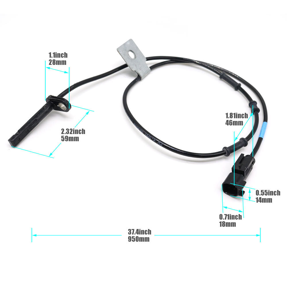 Right front passenger side ABS wheel speed sensor 20811371 for Equinox for GMC n