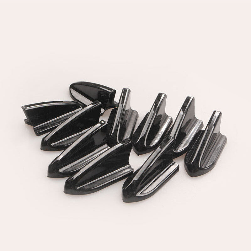 10pcs Shark Fin Diffuser Vortex Generator Universal Car Roof Spoiler Bumper TW