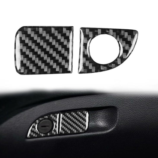 Carbon Fiber for Co -pilot Glove Box Handle Cover Trim FITS Doge for Challenger Charger