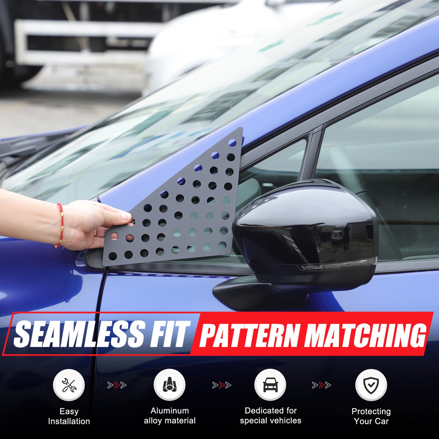 Front and rear window triangular glass panel trim covers for Subaru Crosstrek 2023-24