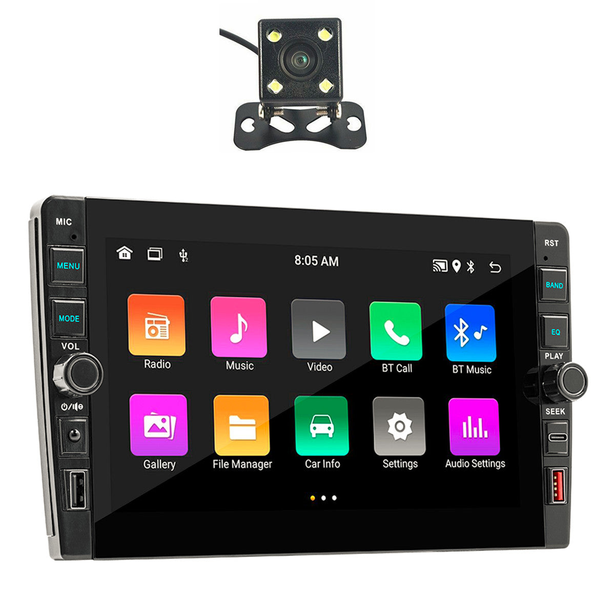 9in Double 2 Din Car Stereo Radio Android 12 Carplay GPS Navigation WIFI BT Cam