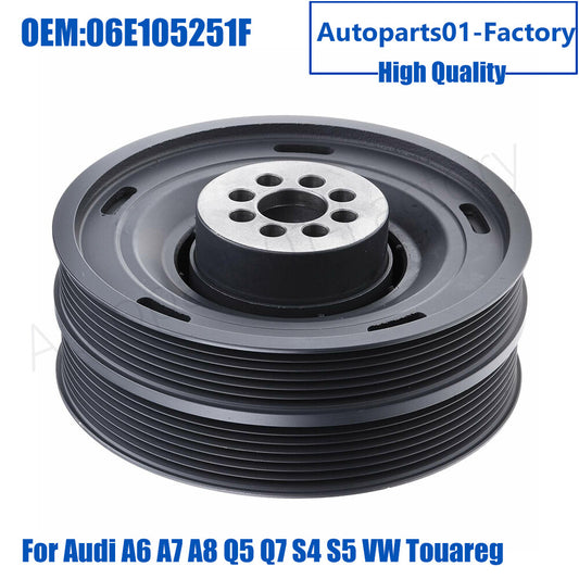 06E105251F Engine Harmonic Balancer for Audi A6 A7 for A8 Q5 Q7 S4 S5 for VW Touareg