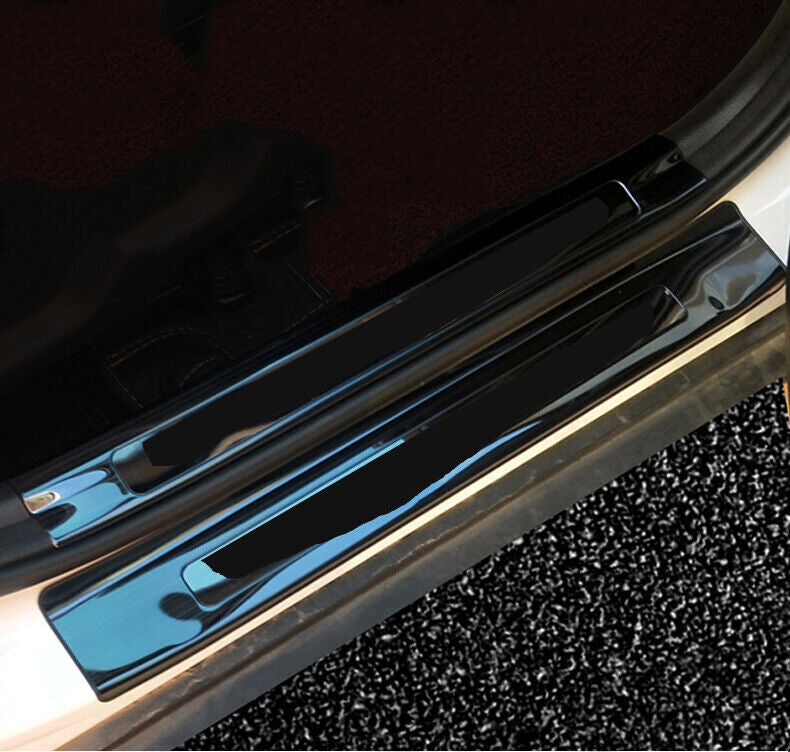 for Kia Seltos 20-23 Black Titanium Door Sill Scuff Plate Protector Trim Guard8