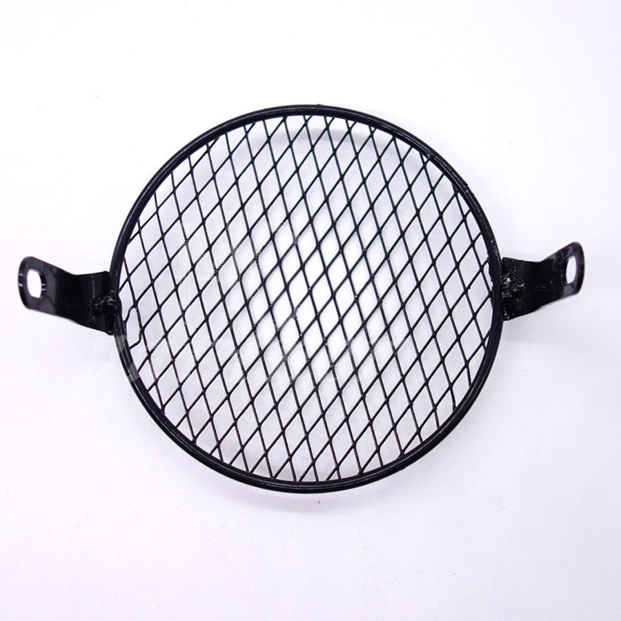 6.3 Retro Metal Motorcycle Grill Diamond Side Mount Headlight Cover Cafe Racer Q