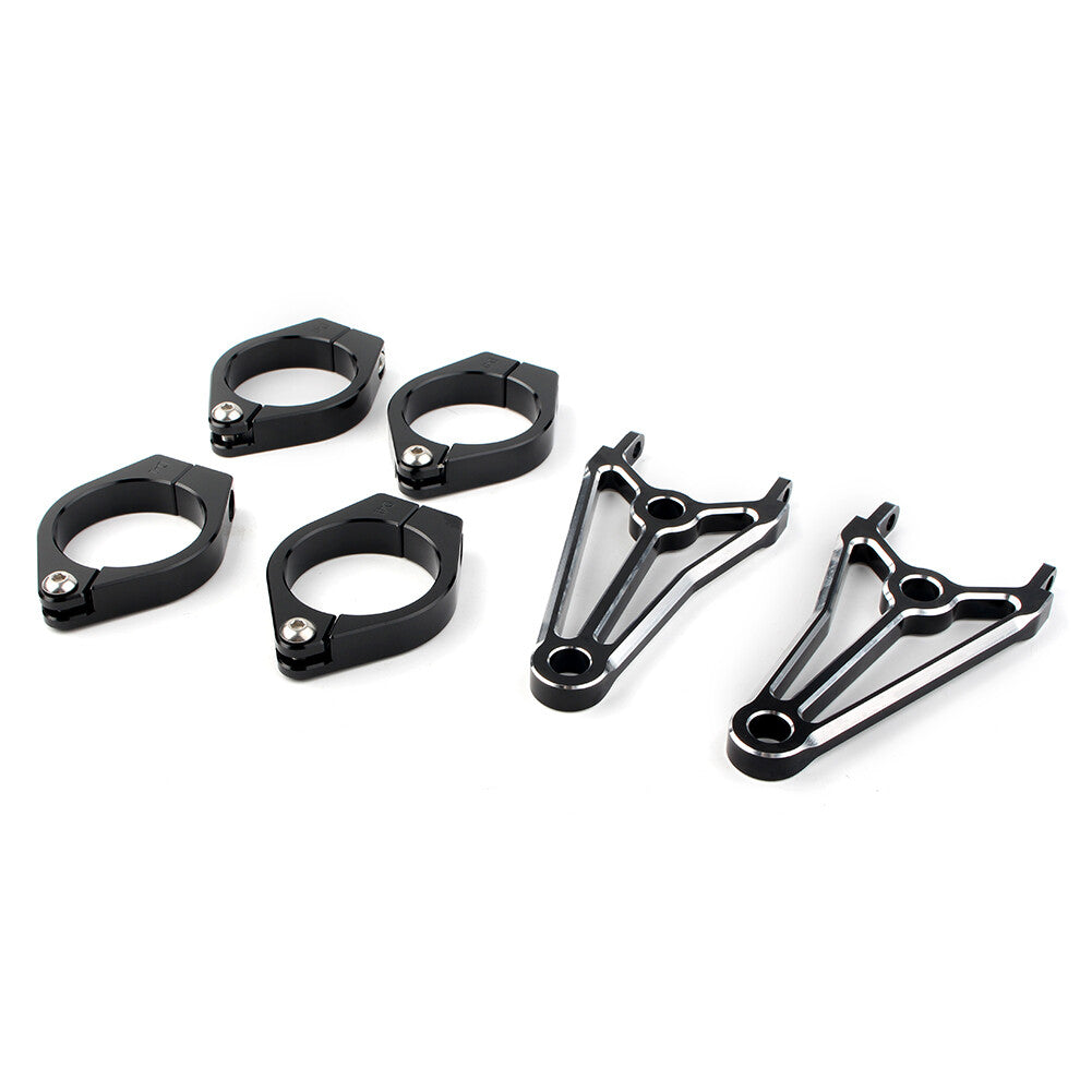 For Cafe Racer 41mm blk Motorcycle Headlight Mount Bracket Fork Head Lamp Holder Q