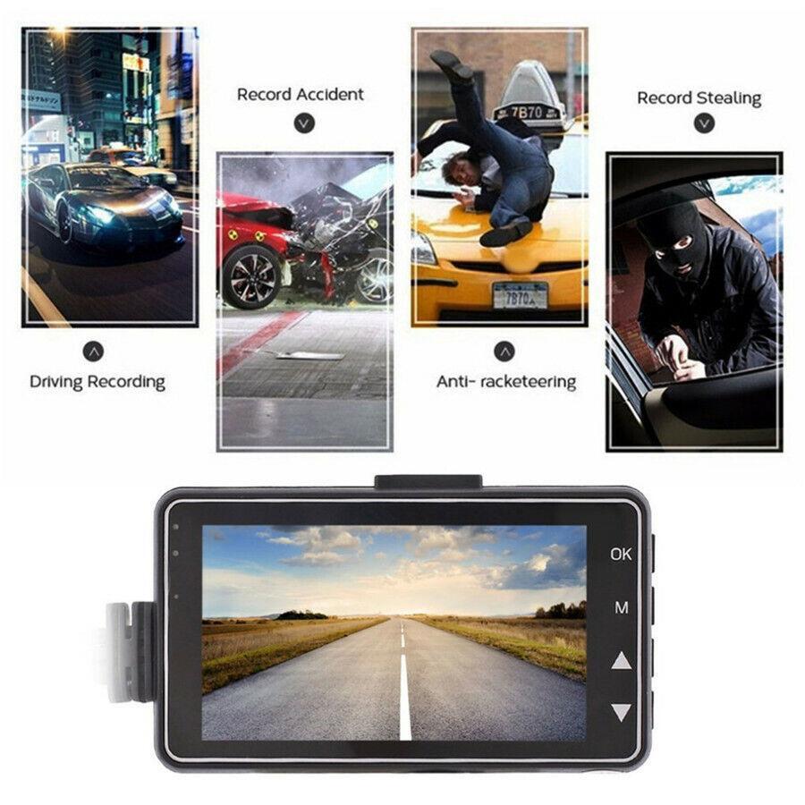 3-inch motorcycle DVR dashcam with front and rear dual cameras - n
