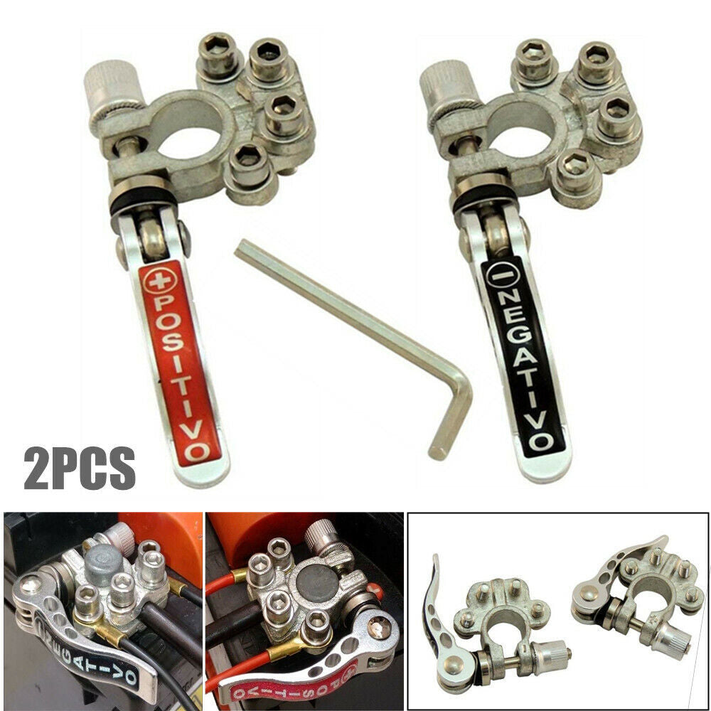 2-Piece Pure Copper Automotive & RV Battery Terminal Disconnect Switch - Universal Connection n