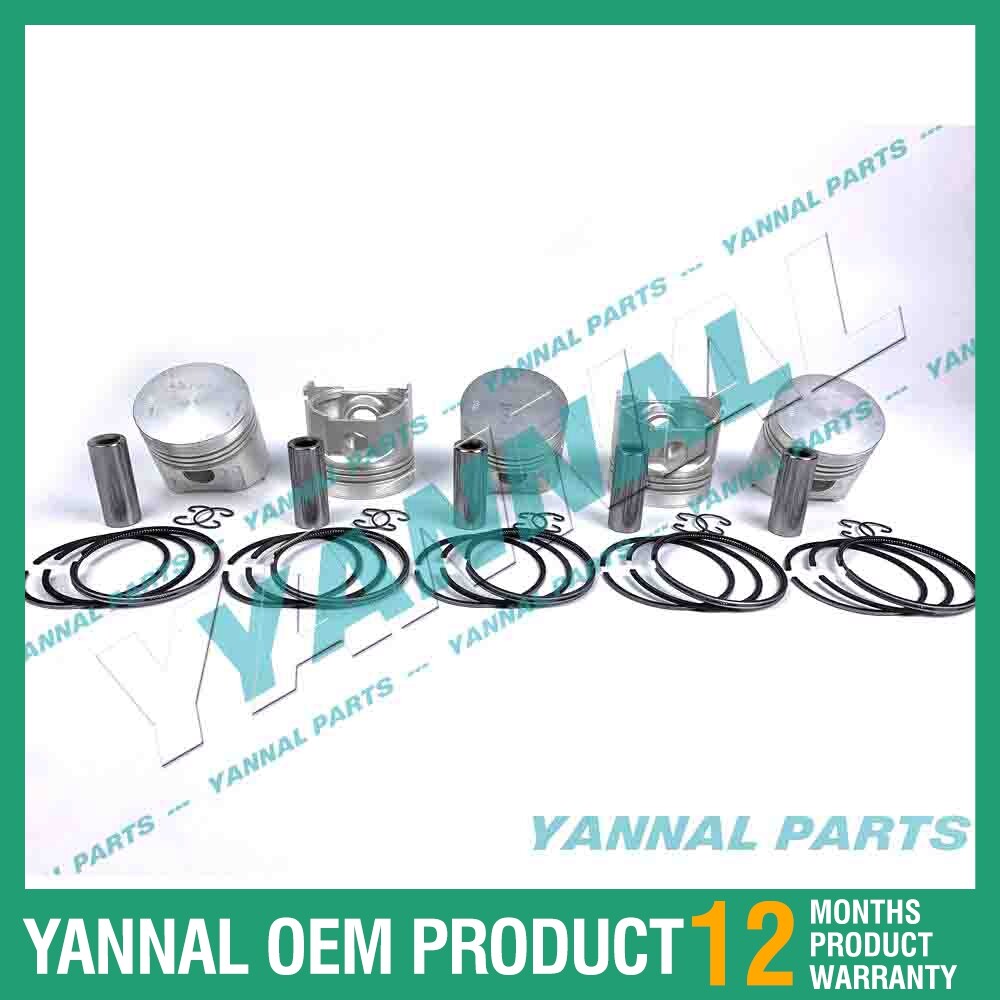 3-piece piston with piston rings + 0.5 mm for Isuzu 3LB1 engine (oversized)