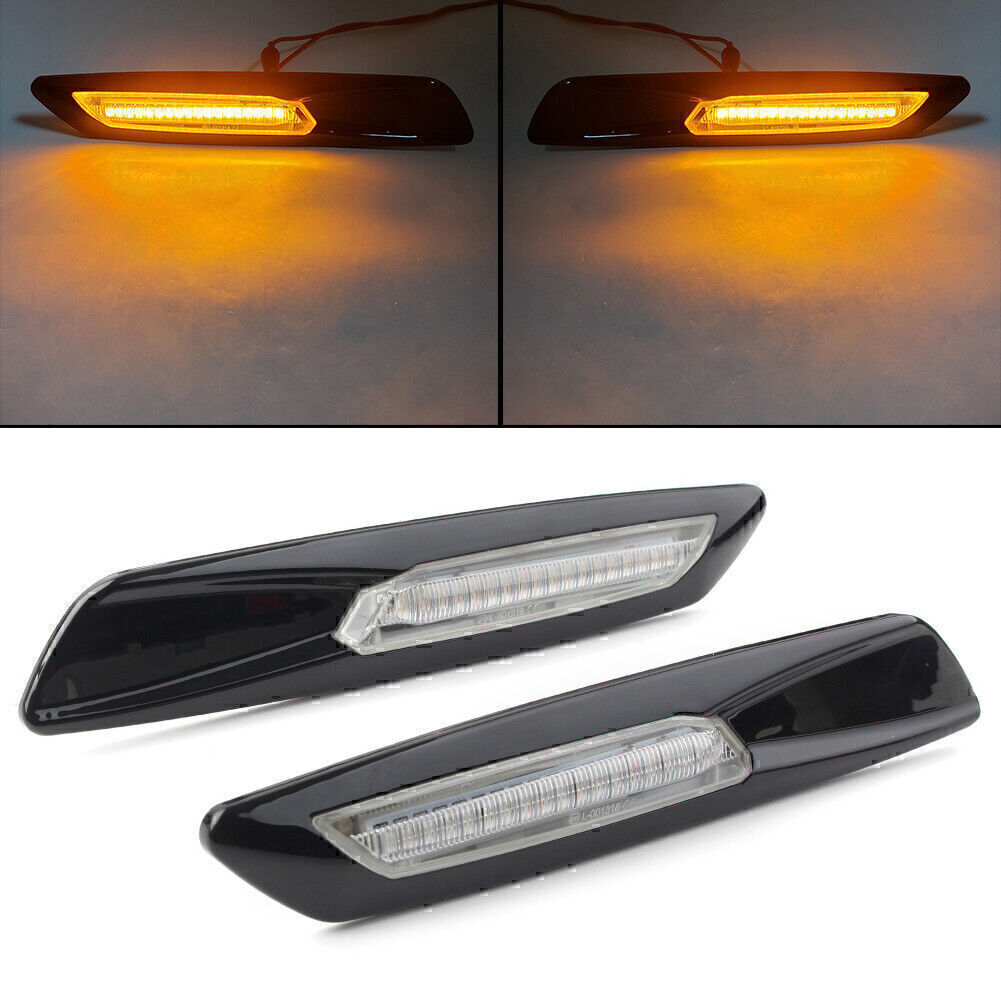 F10 Style Amber LED Side Marker Lights for BMW 1 3 5 Series E81 E82 E87 E88 E90