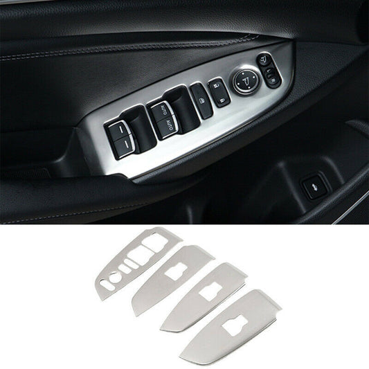 for Honda Accord 2018-2022 Silver Car Window Lock Lift Switch Button Panel Trim