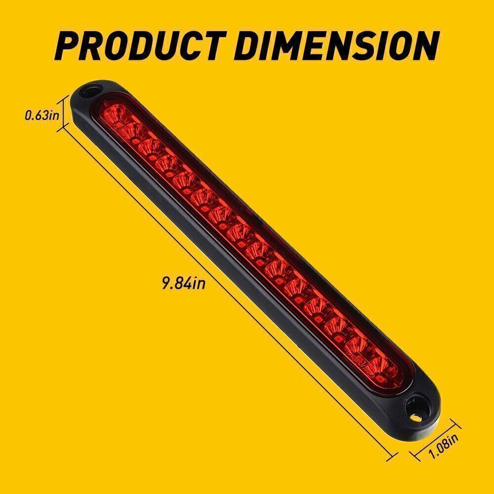 2x Universal 15LED 3rd Brake Light Car Rear Window High Mount Red Stop Tail Lamp