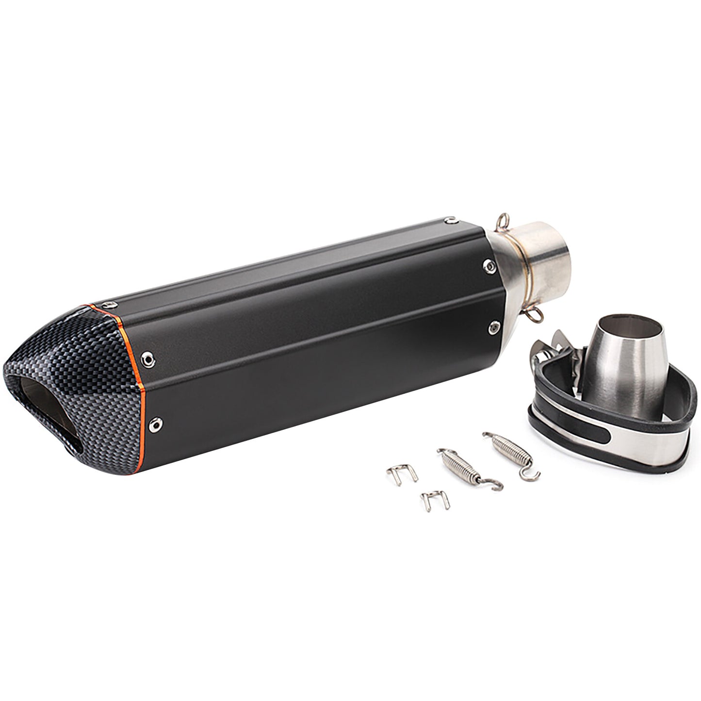 Universal Modified Exhaust Muffler Pipe Replacement Black Parts For Motorcycle